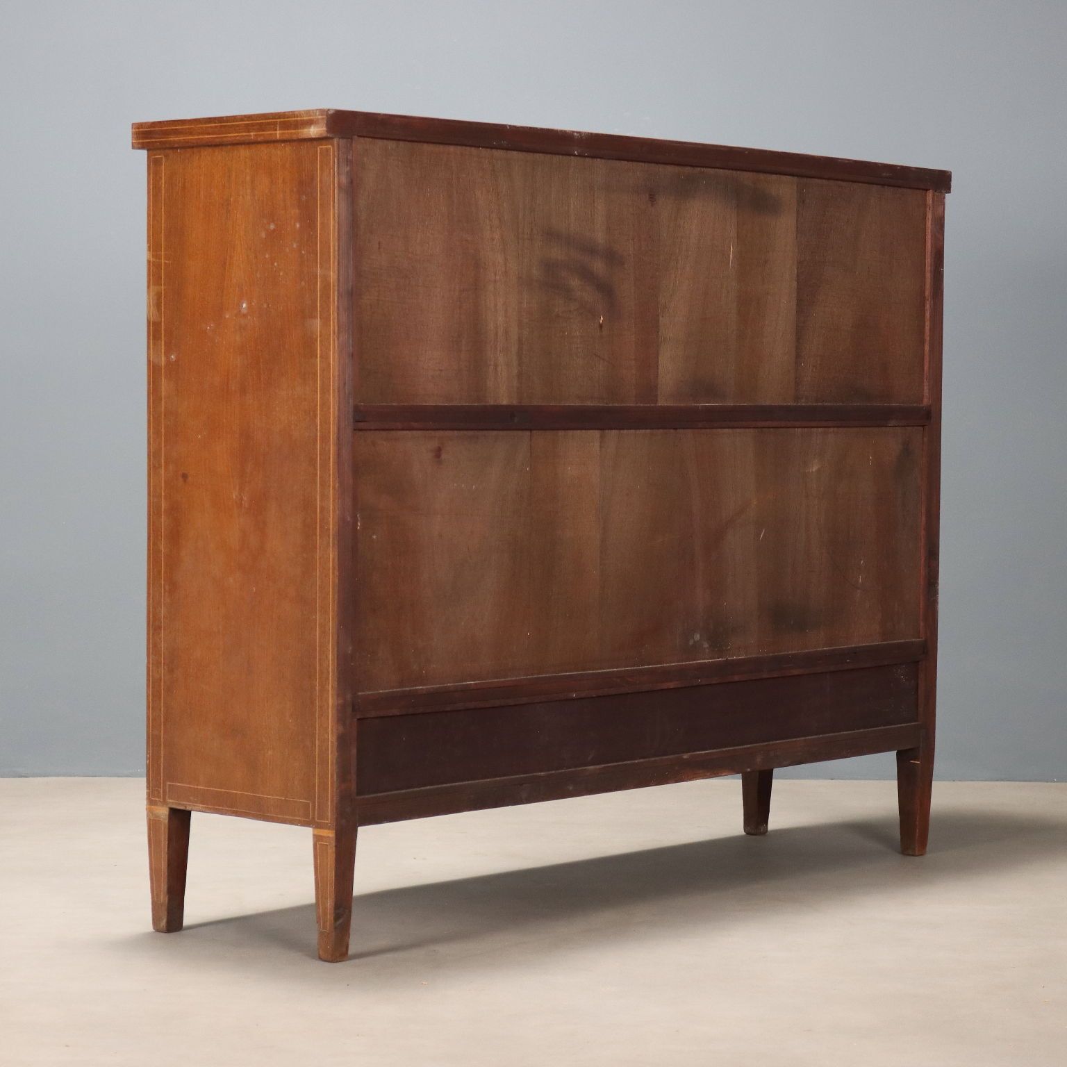 Cabinet vintage en placage de bois exotique, Italie, années 1950 photo vintage
