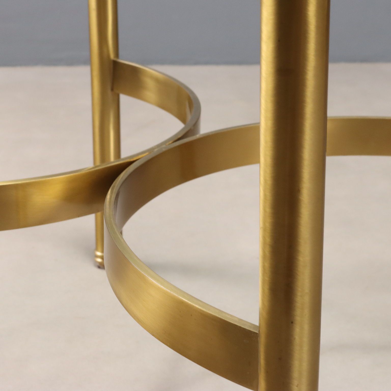 Vintage Coffee Table Brass Glass Top Design Italy 1970s photo Furniture
