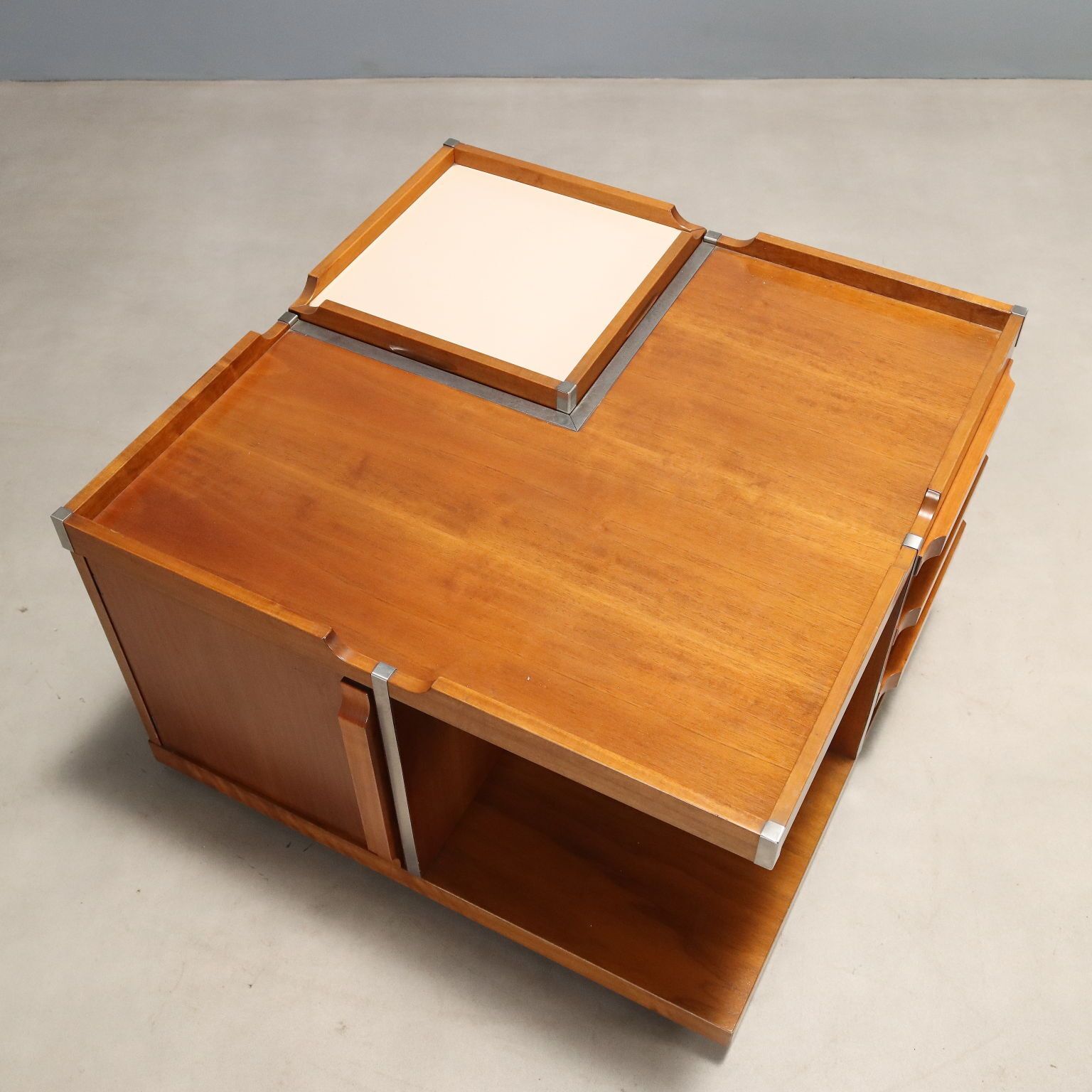 Vintage Coffee Table Tanganyka Walnut Design Italy 1970s photo buy