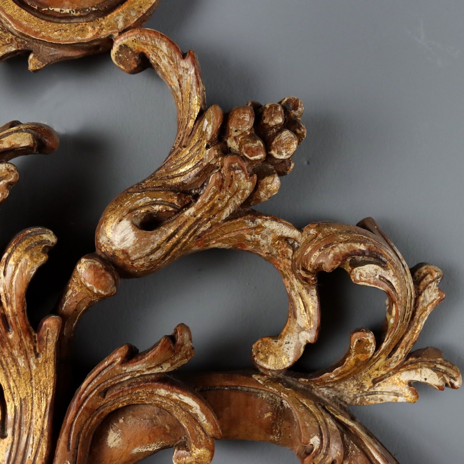 Antique Wall Lamps Lacquered Gilded Wood Italy XX Century photo buy