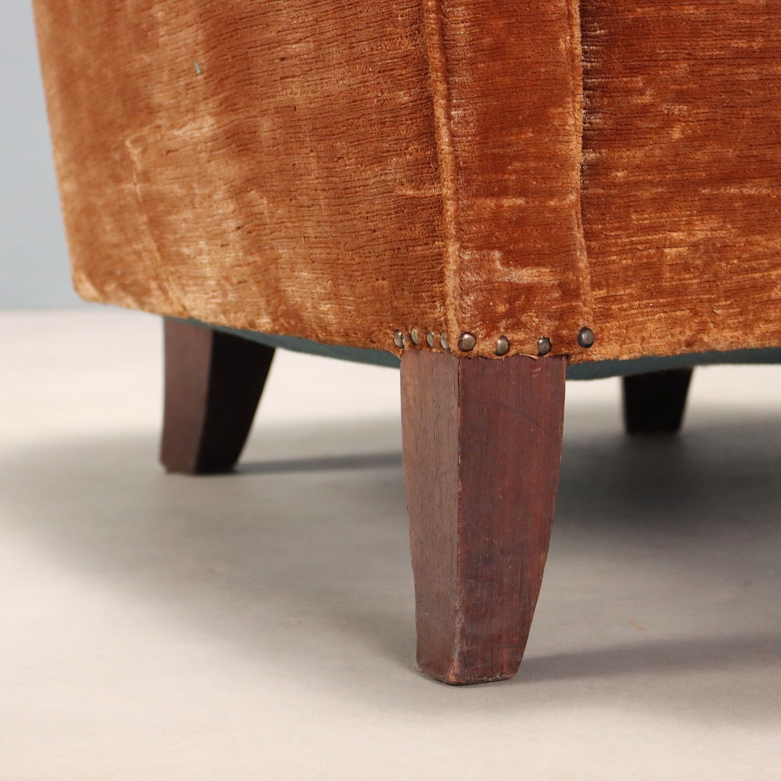 Vintage Fauteuil Fluweel Design Italië jaren 1940 1950 photo buy