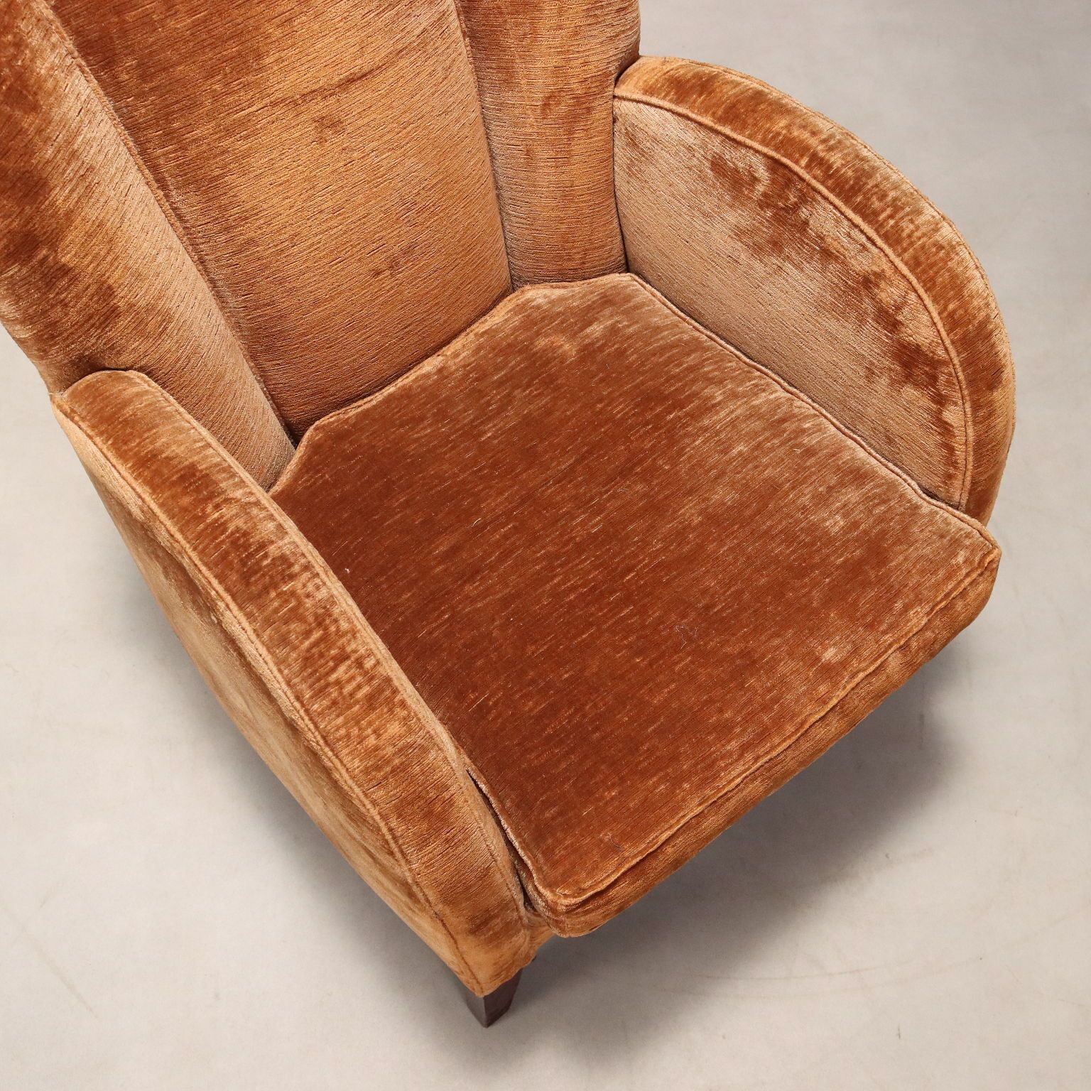 Vintage Armchair Velvet Design Italy 1940s 1950s photo vintage
