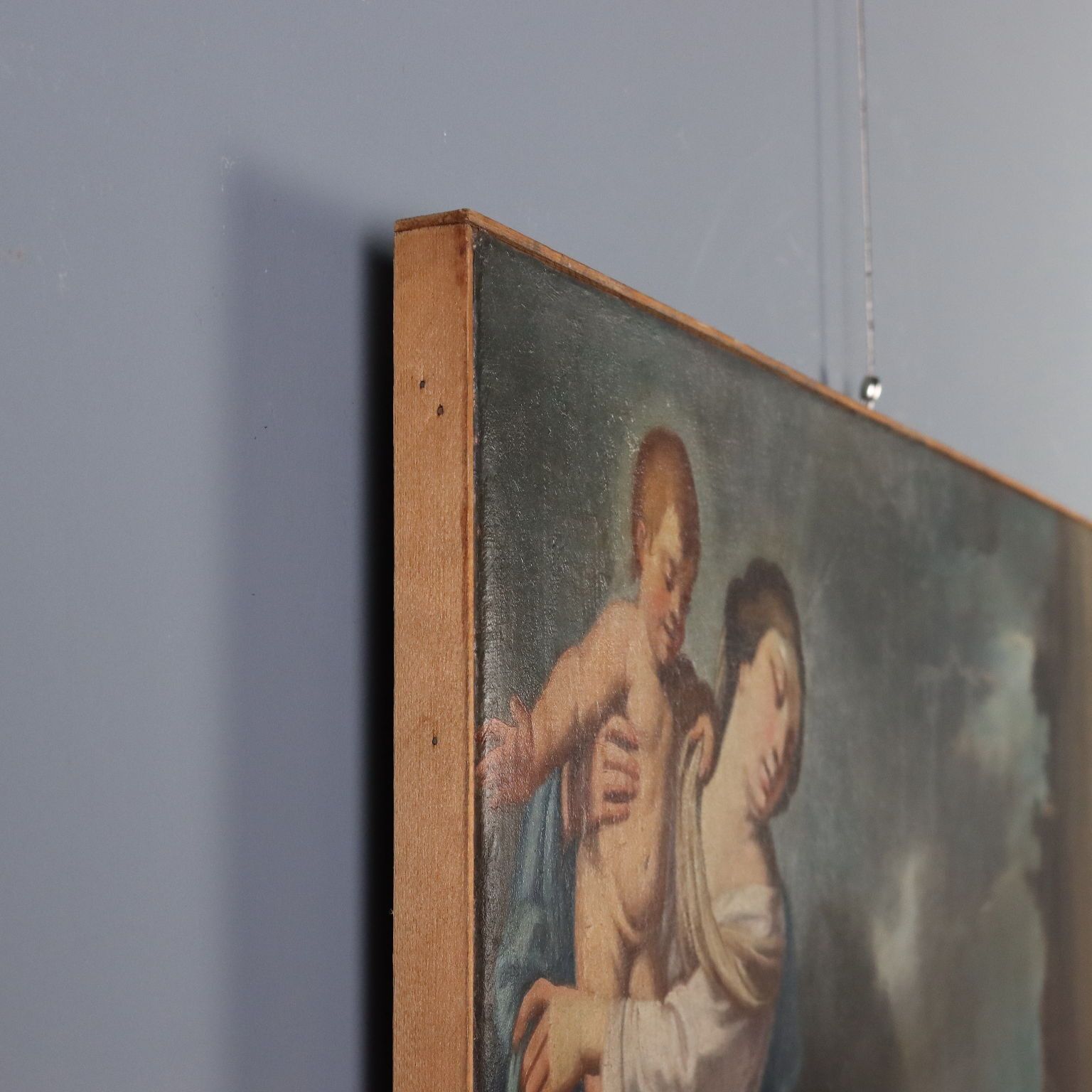 photo for sale Antique Painting Religious Subject Oil On Canvas 1747