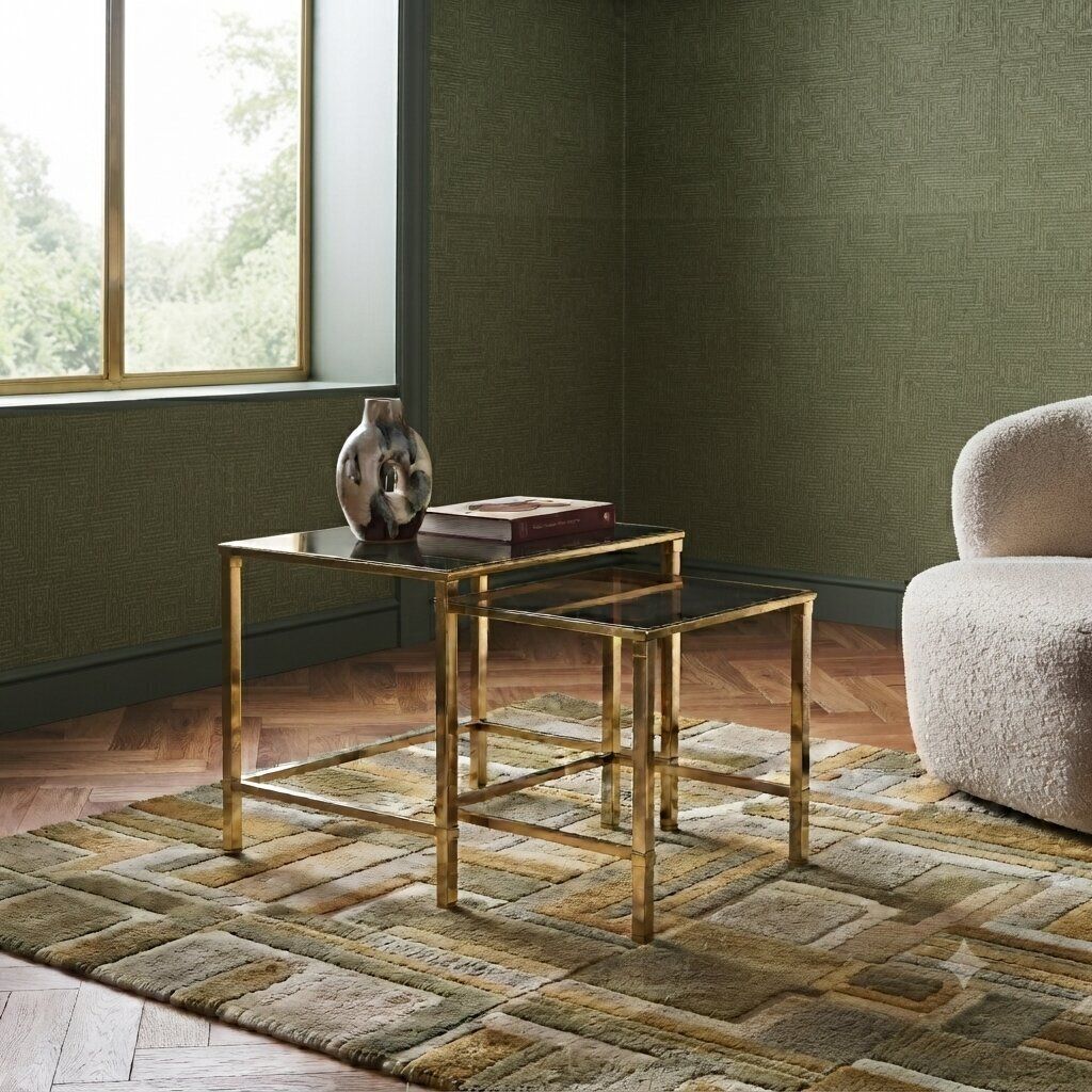 Vintage Coffee Tables Brass Smoked Glass Design Italy 1960s 70s photo furniture