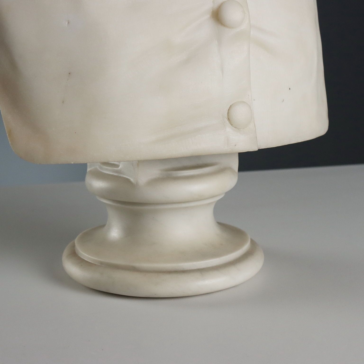 Antique Bust Of A Noble Lady White Marble Italy XIX Century photo vinterior