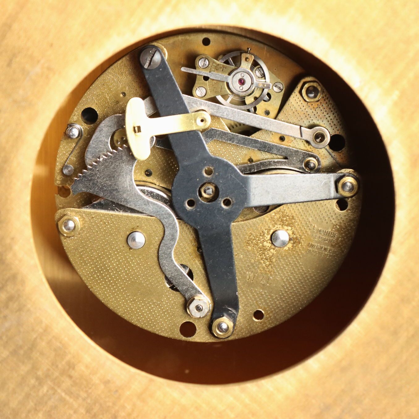 Antique Clock La Vallée Manufacture Bronze XX Century photo vintage