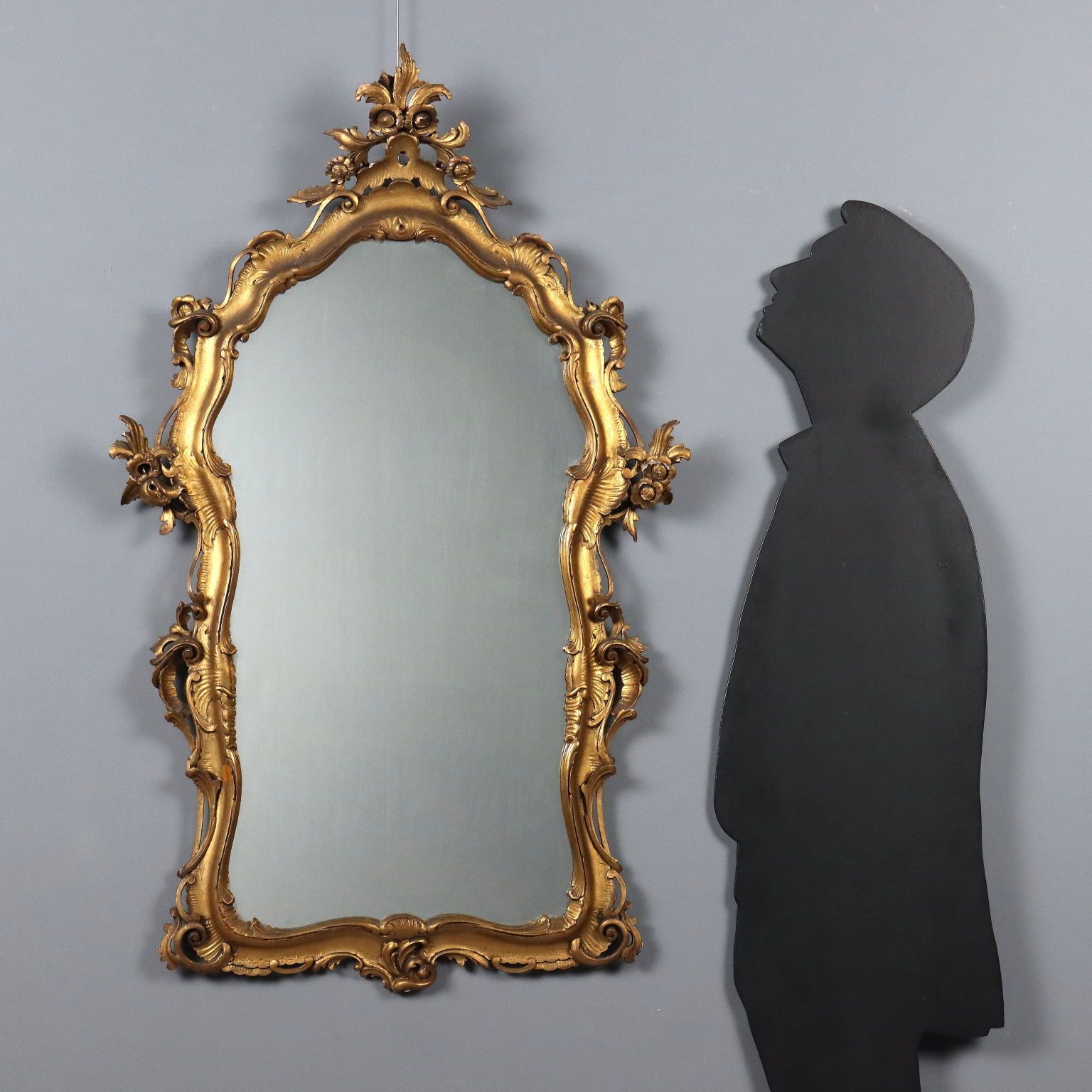 Mirror Baroque Style Gilded Wood XX Century photo for sale