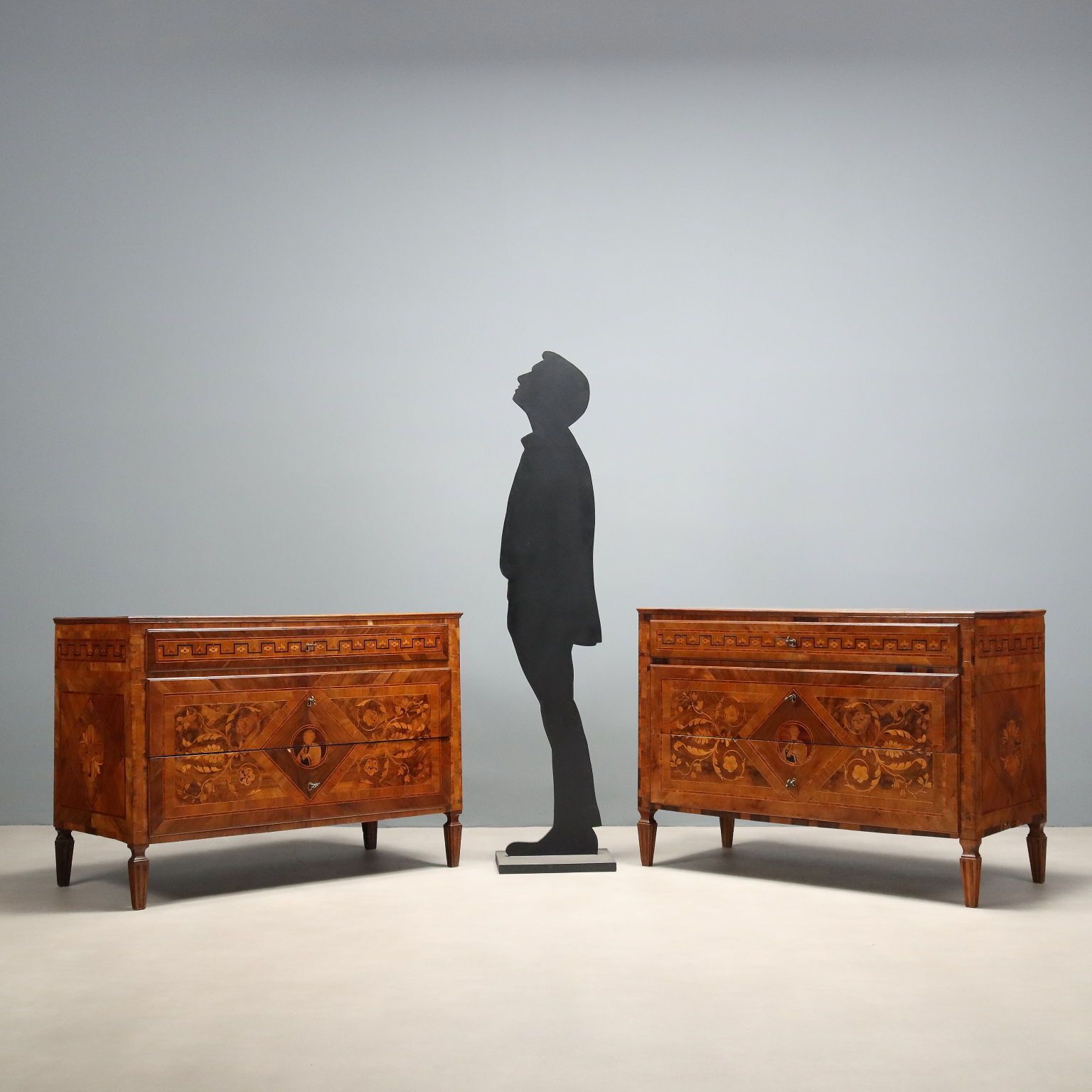 Commodes néoclassiques en noyer, XVIIIe siècle photo furniture