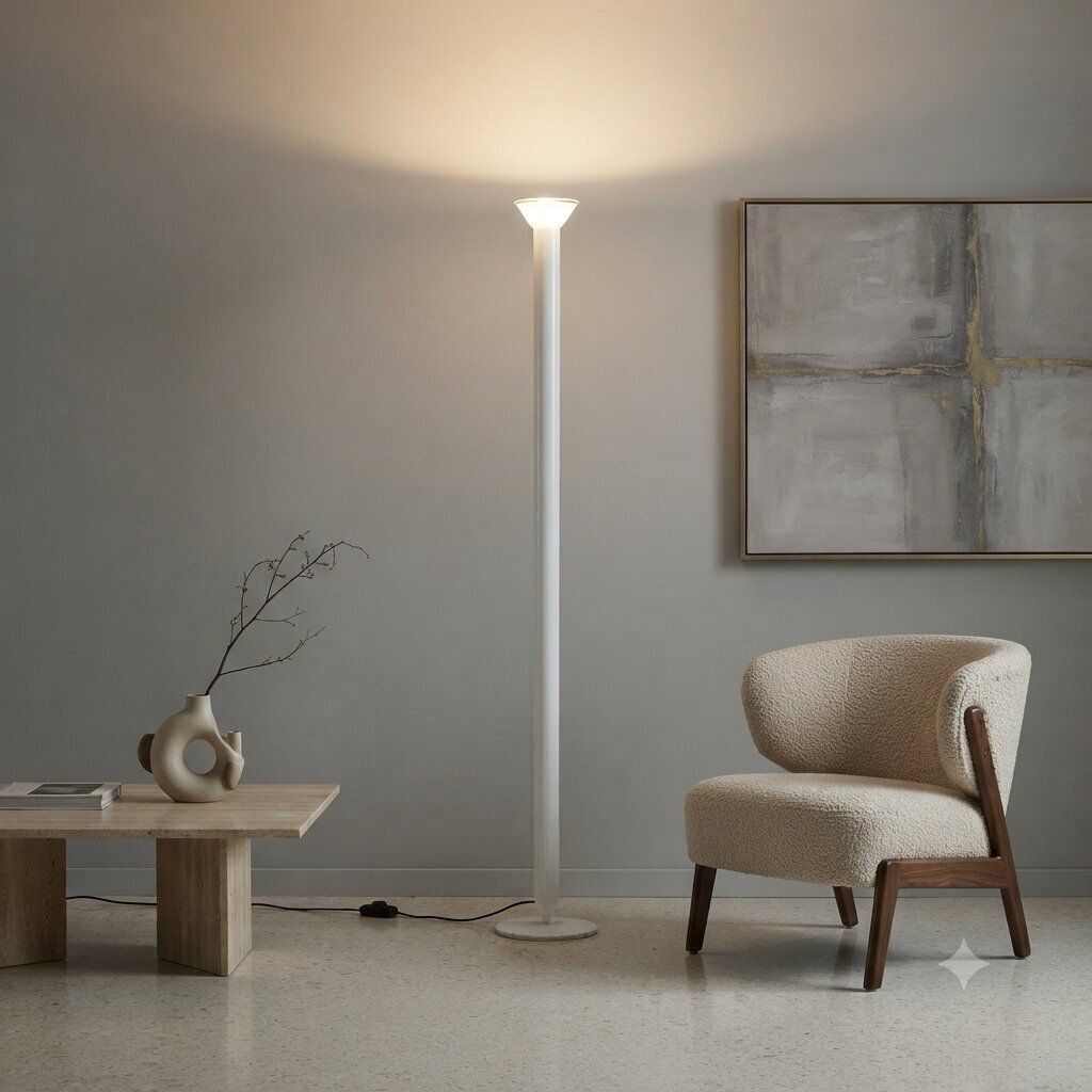 Floor Lamp In Murano Glass And Metal photo furniture