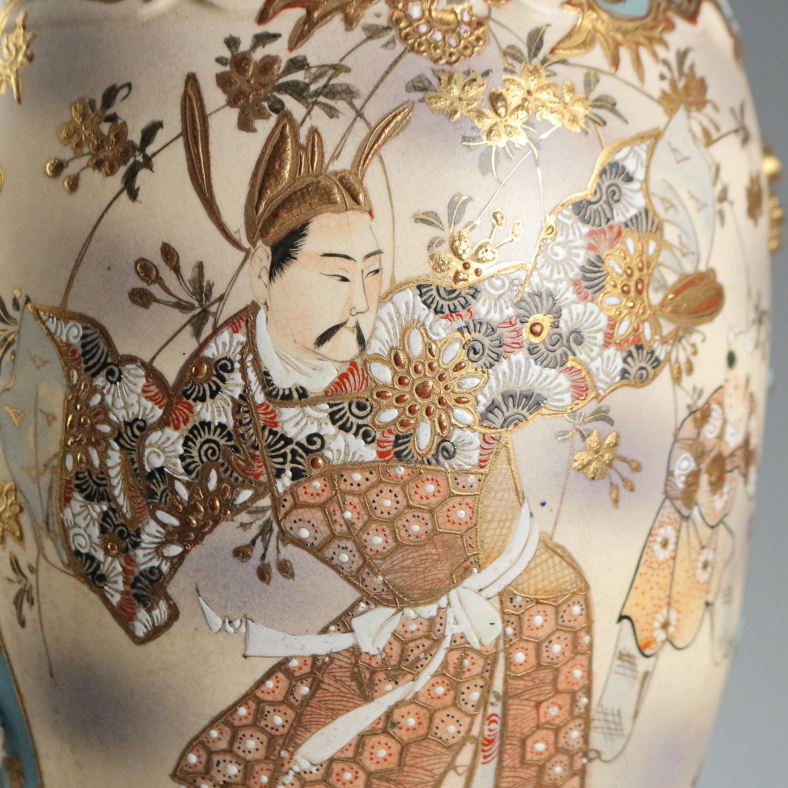 photo for sale Vintage Satsuma Vaas Keramische Decoraties Japan XX Eeuw