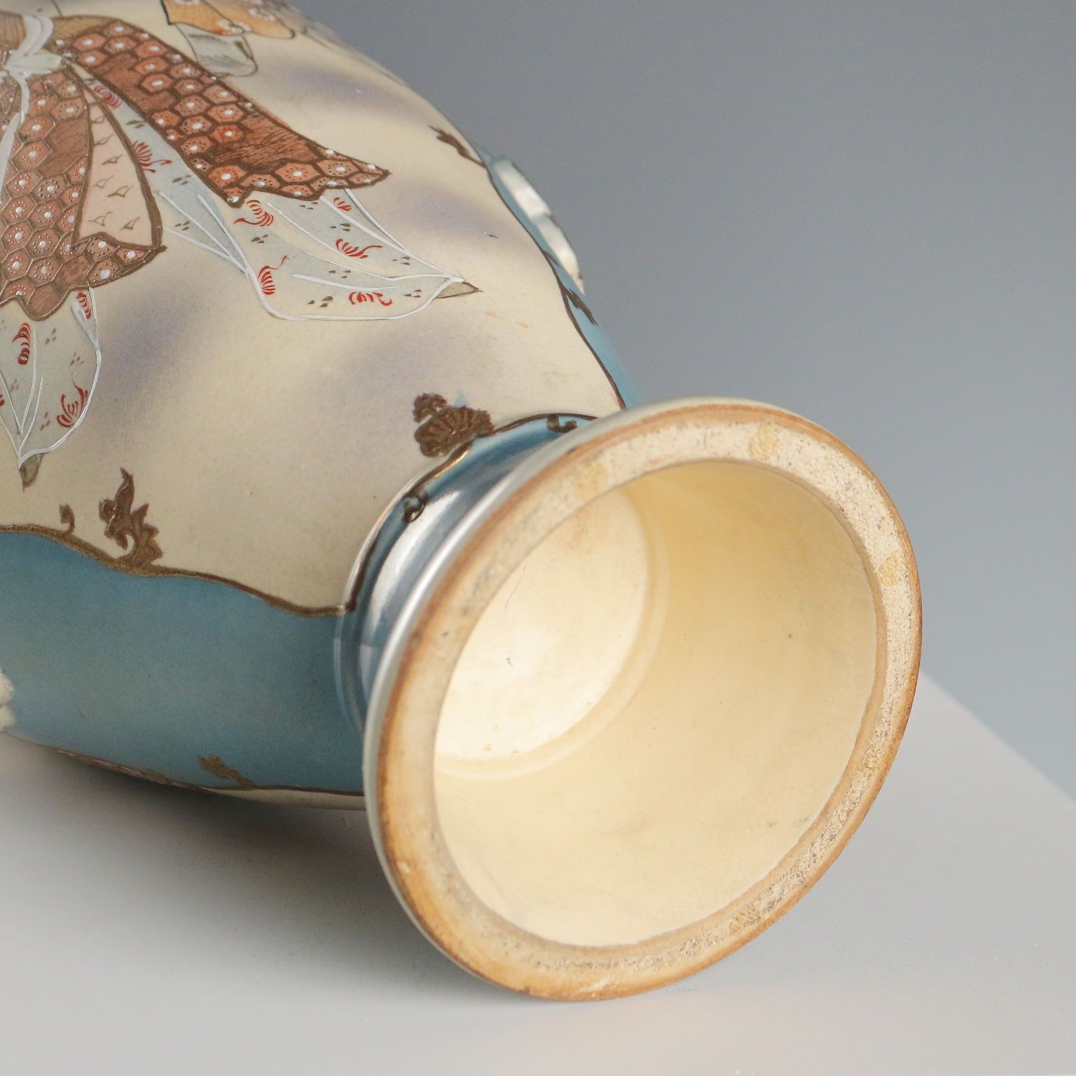270.0 Vintage Satsuma Vaas Keramische Decoraties Japan XX Eeuw photo