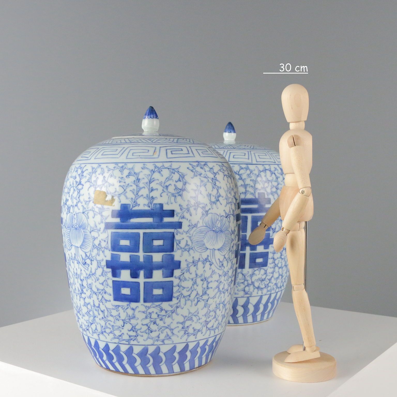 Paire de pots à gingembre à couvercle en porcelaine photo furniture