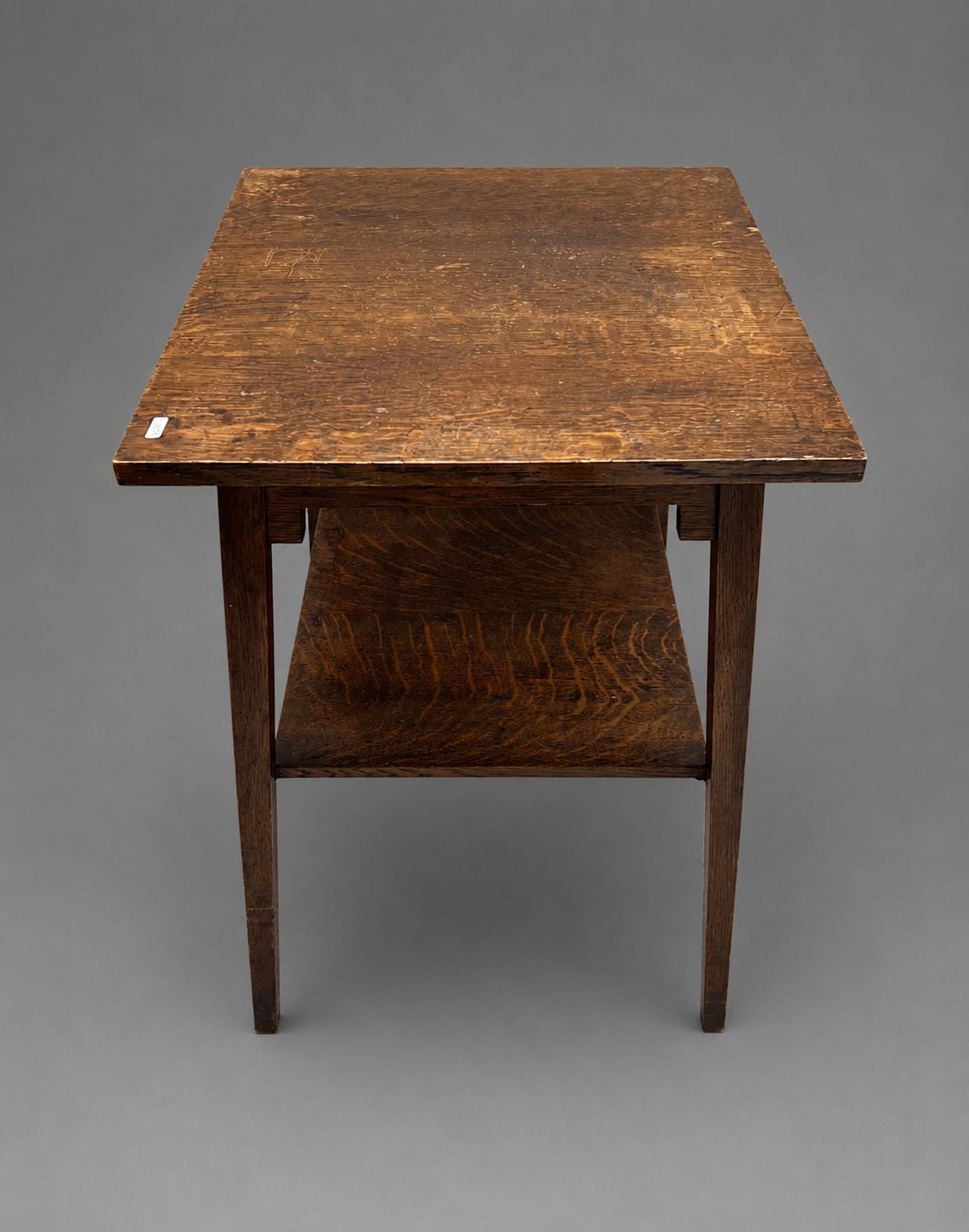 Oak Two Tier Table By Globe Wernicke photo Furniture