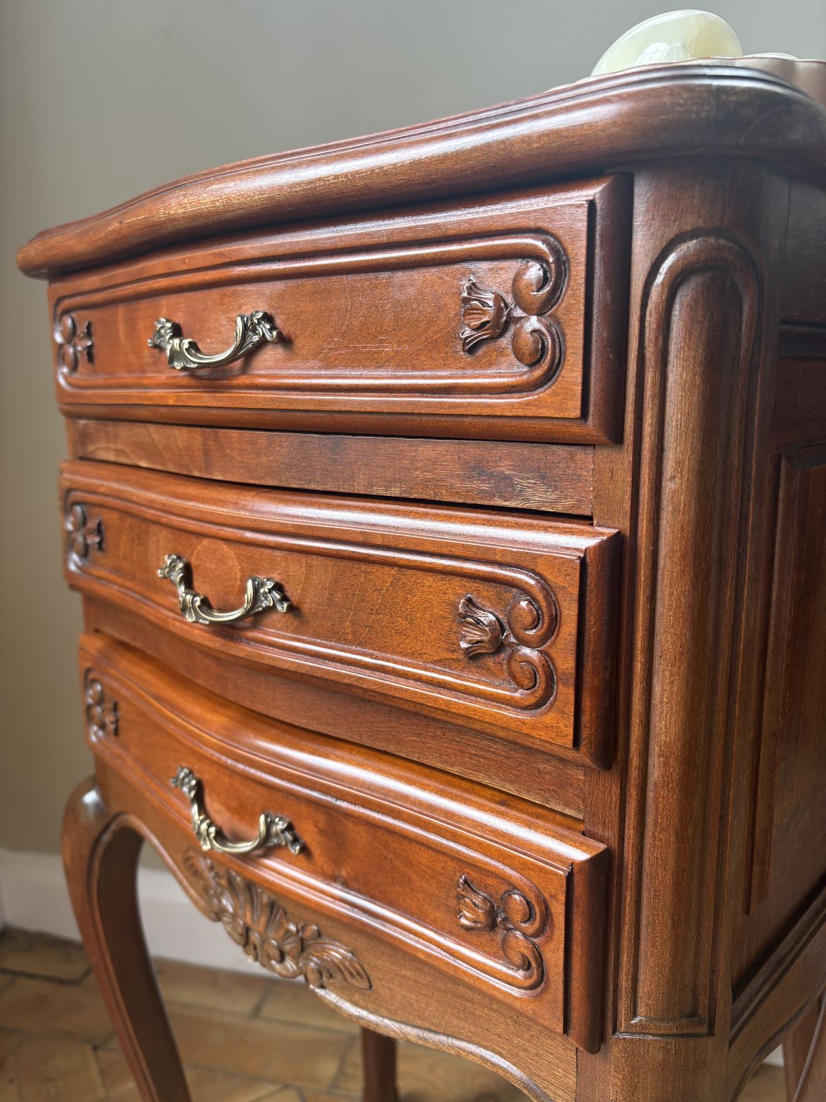 A Pair Of French Parquetry Bedside Tables photo 750.0