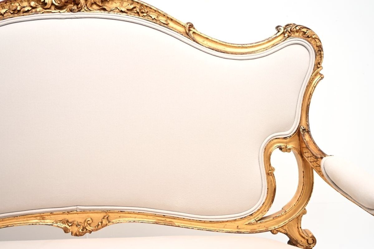 Antique French Carved Gilt Wood Settee photo 3185.0