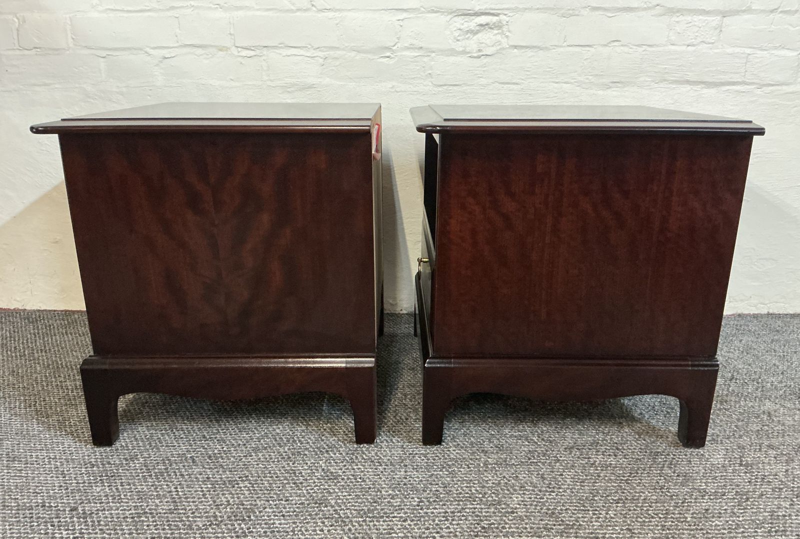 photo furniture Pair Of Stag Minstrel Bedside Cabinets.