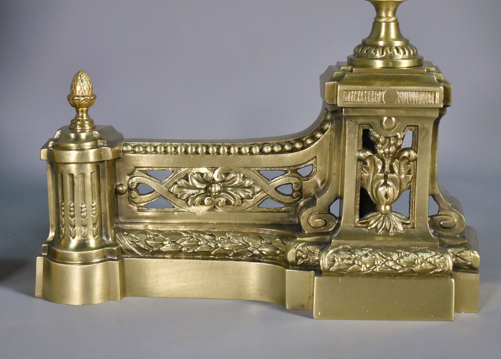 Éléments architecturaux Paire de chenets français en bronze, Napoléon III, XIXe siècle photo