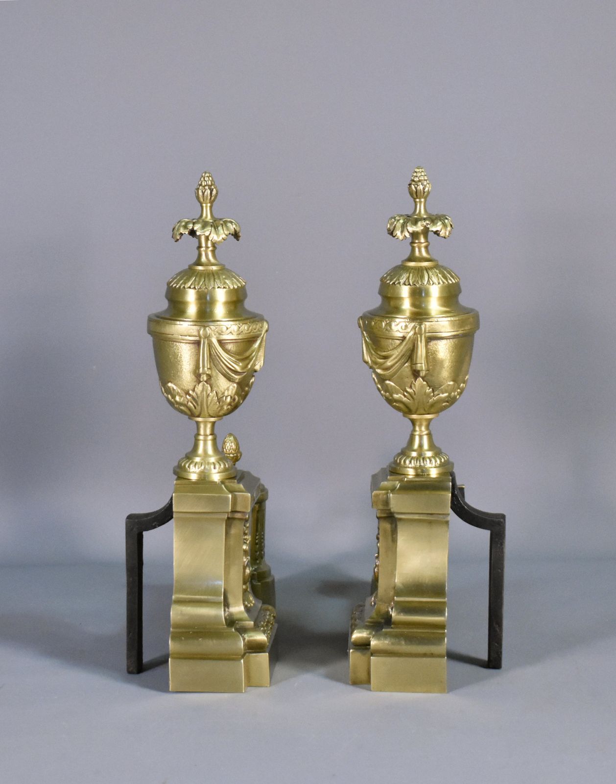 1500.0 Paar Franse vuurböcken in brons – Napoleon III, 19e eeuw photo