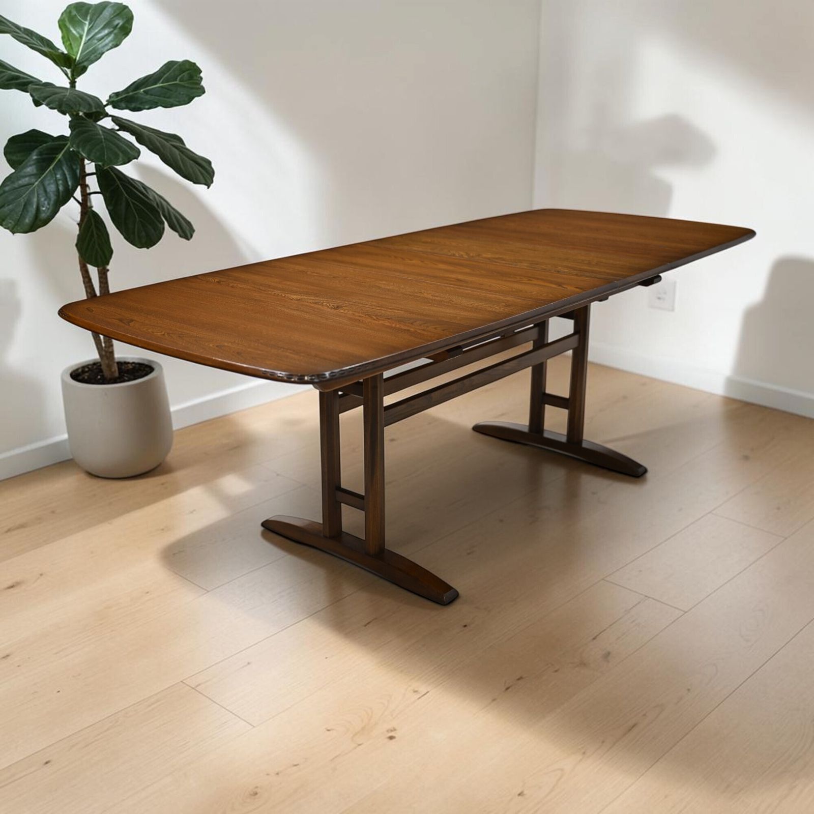 Ercol Burford Extending Dining Table 3 Extension Sections Light