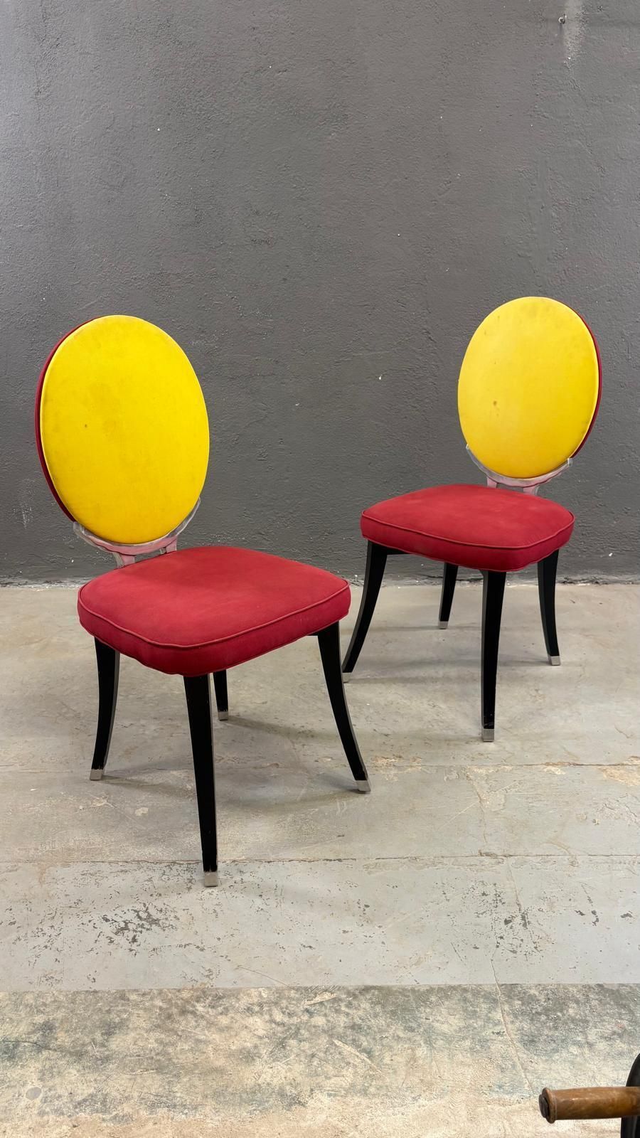 photo for sale Paar Medallion-stoelen, model Funny Valentine, door Jean-Charles de Castelbajac, 20e eeuw