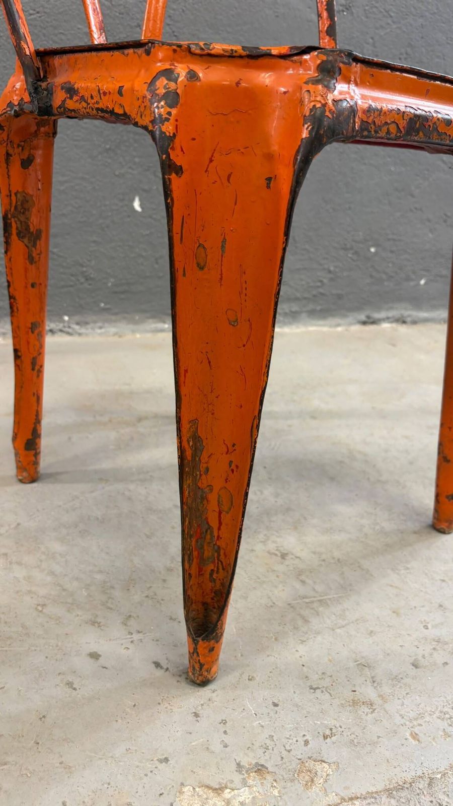 photo vinterior Set van 6 industriële metalen eetkamerstoelen van Joseph Mathieu, gelakt staal, jaren 1920, Frankrijk