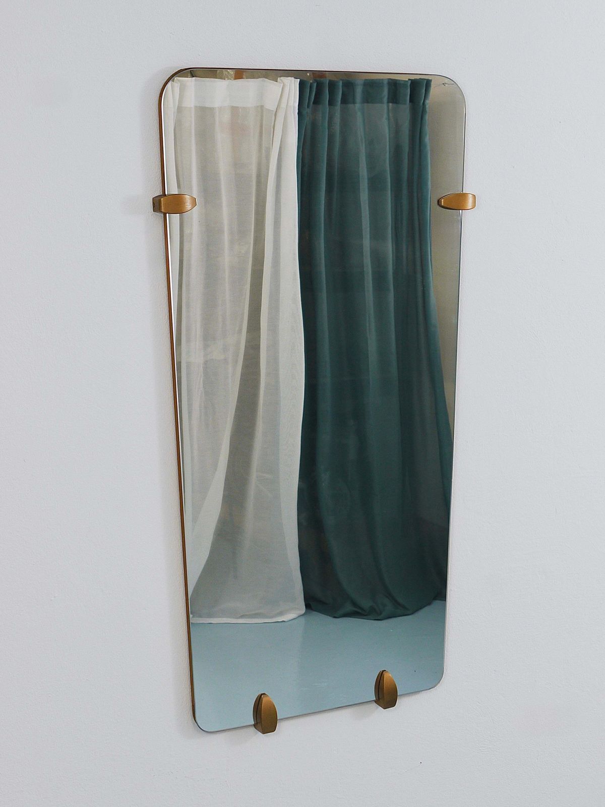 Large Trapezoidal Mid Century Full Length Wall Mirror, Vienna, Austria, 1950s photo buy