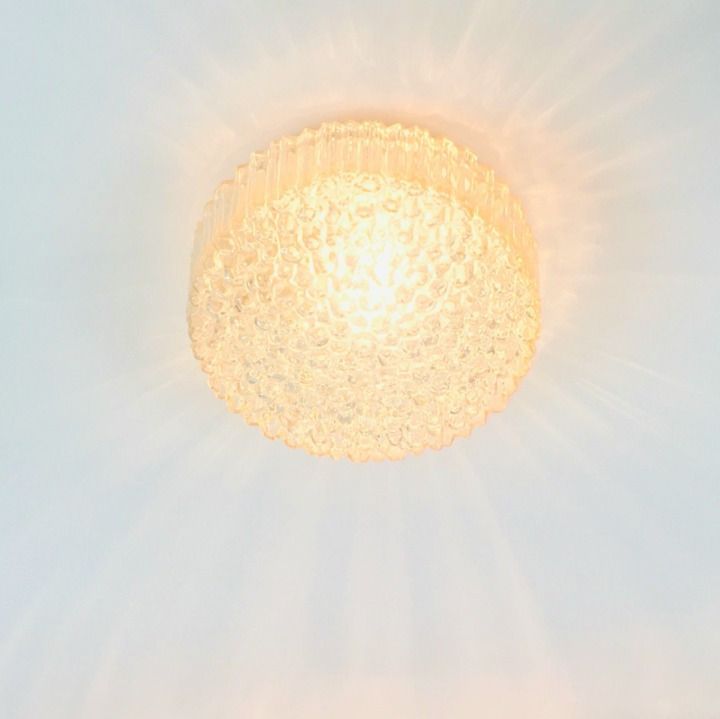 Mid-Century Amber Bubble Glas Wandlamp van Helena Tynell voor Limburg, Duitsland, jaren 1970 photo buy