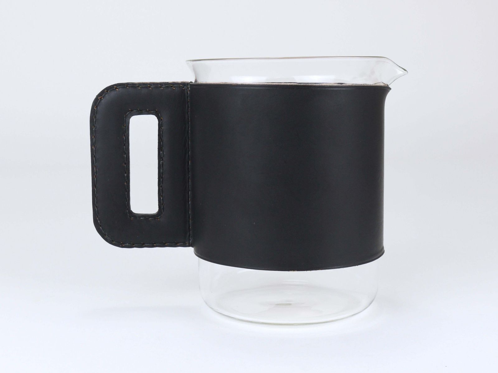 Carl Auböck Martini Set Zwart Leer Karaf & Glazen, Oostenrijk, jaren 1950 photo Woonaccessoires