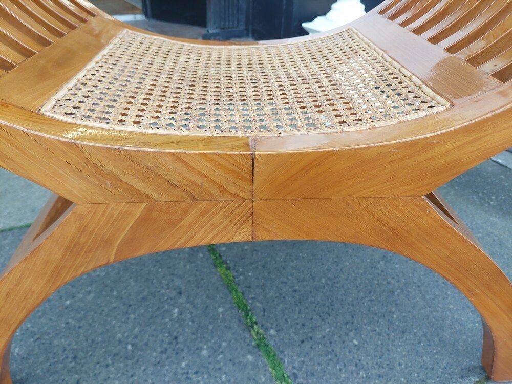 Late 19thc Satinwood Dressing Table Stool photo vinterior