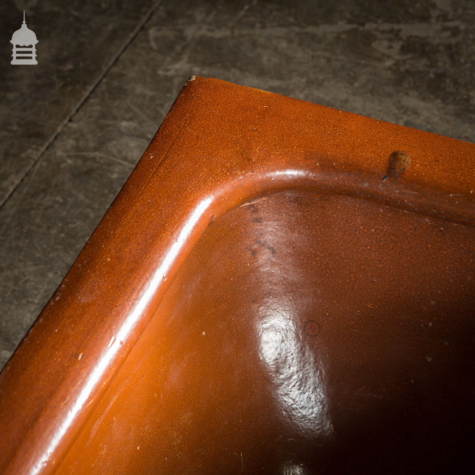Large Victorian Salt Glaze Orange Peel Ceramic Trough Sink By Oats & Green Ltd Halifax photo 390.0