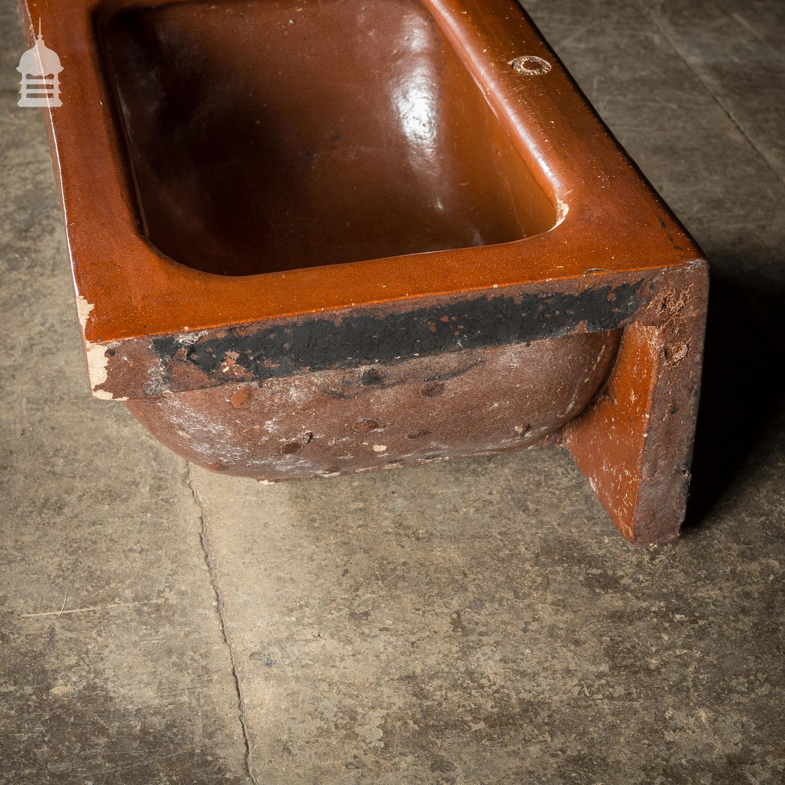 Large Victorian Salt Glaze Orange Peel Ceramic Trough Sink By Oats & Green Ltd Halifax photo buy