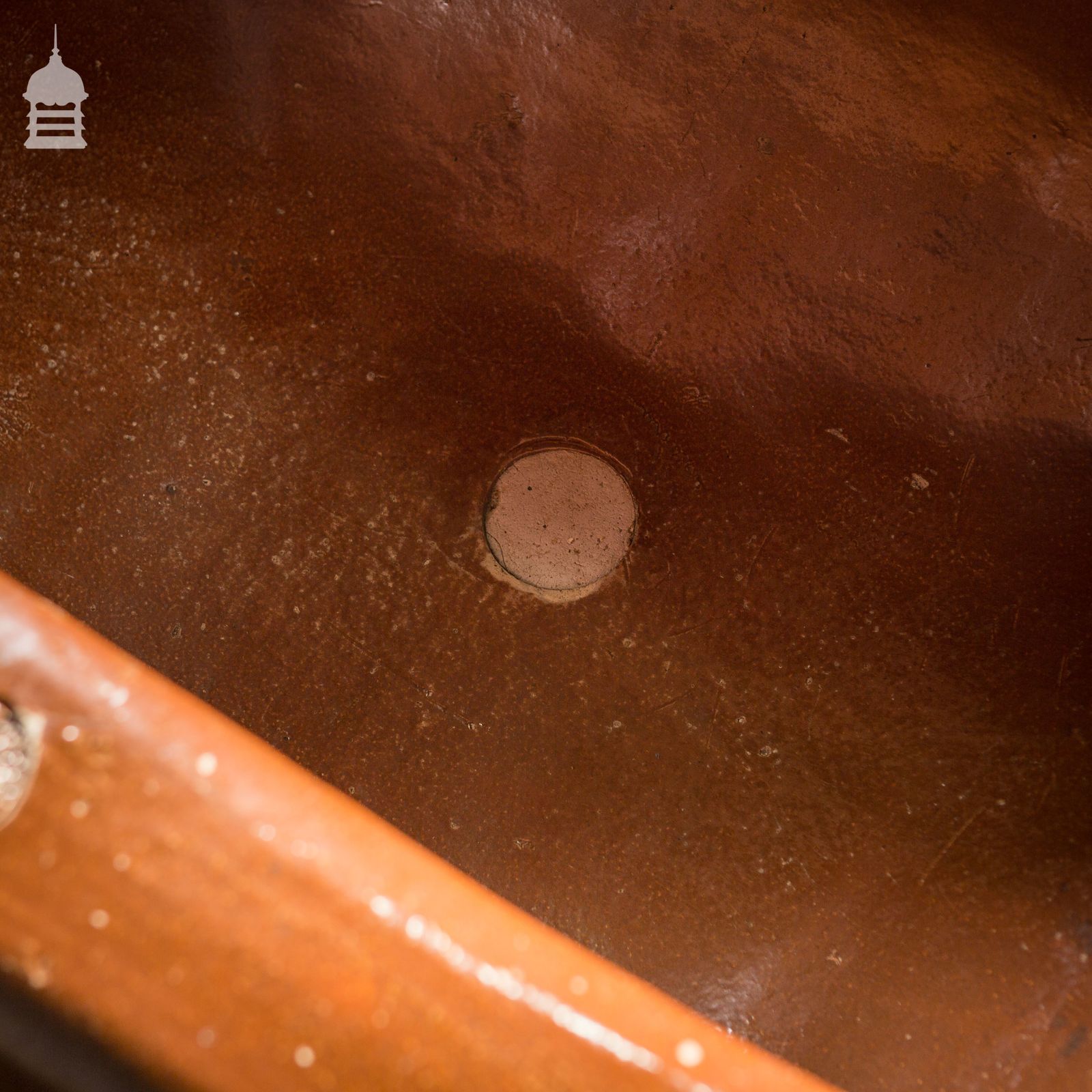 Large Victorian Salt Glaze Orange Peel Ceramic Trough Sink By Oats & Green Ltd Halifax photo vintage