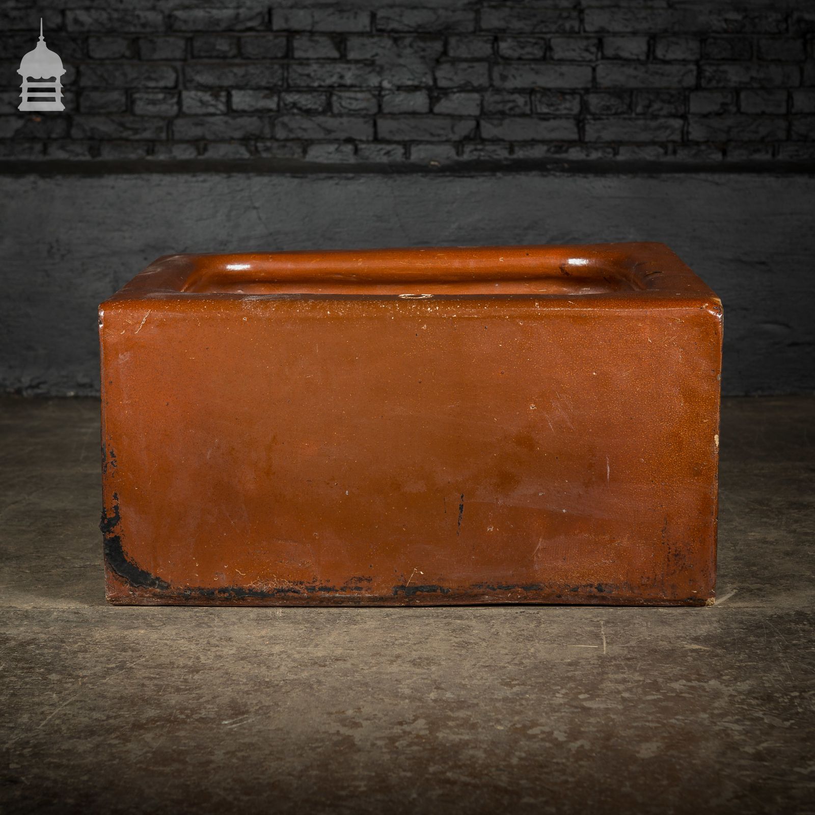 photo furniture Large Victorian Salt Glaze Orange Peel Ceramic Trough Sink By Oats & Green Ltd Halifax