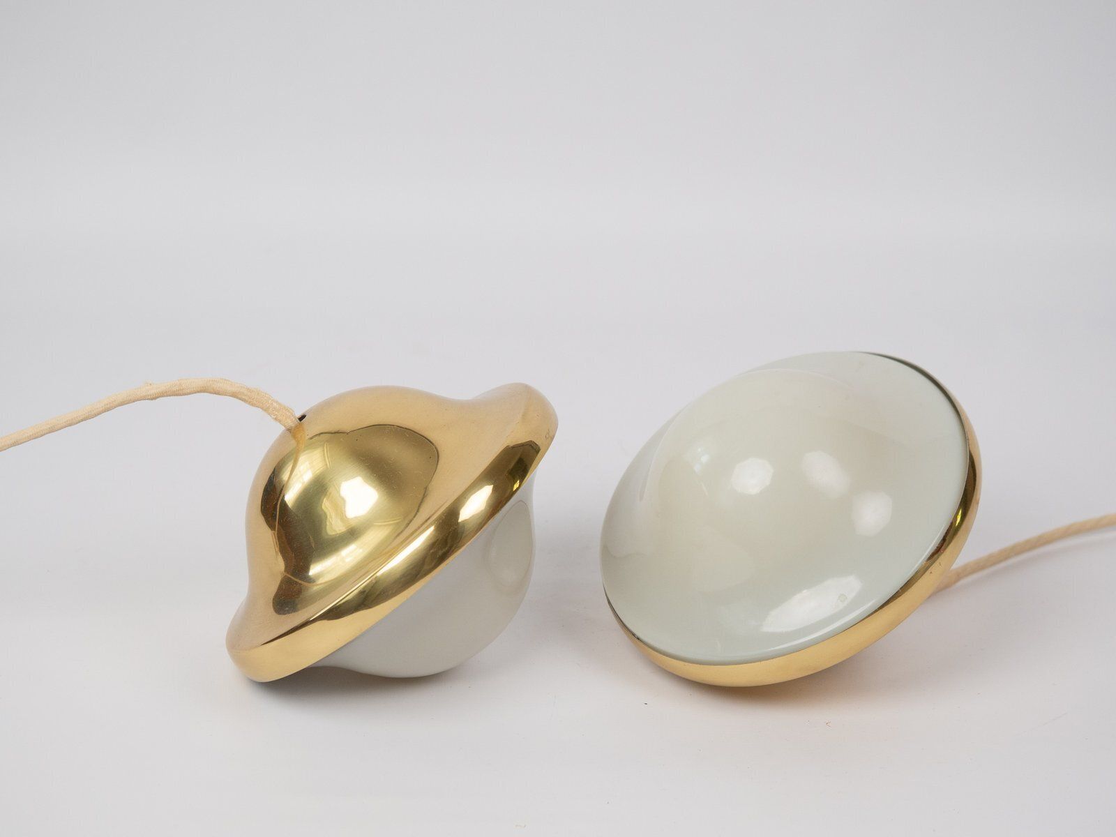 Vintage Deense hanglampen Bubi van Henning Koppel voor Louis Poulsen, 1972, set van 2 photo vinterior