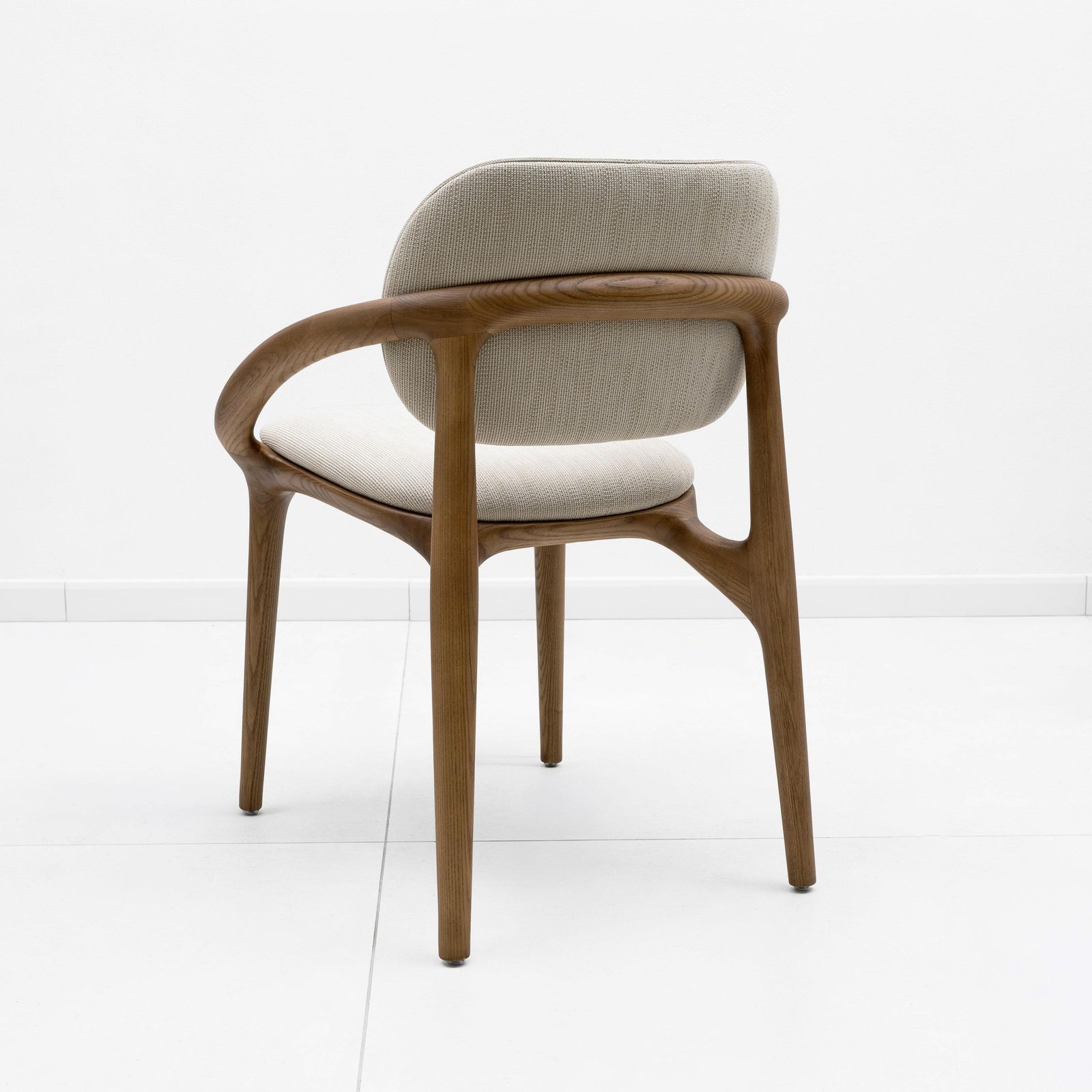 Set Of Six Contemporary Italian Dining Chairs With A Sculptural Curved Frame photo Furniture