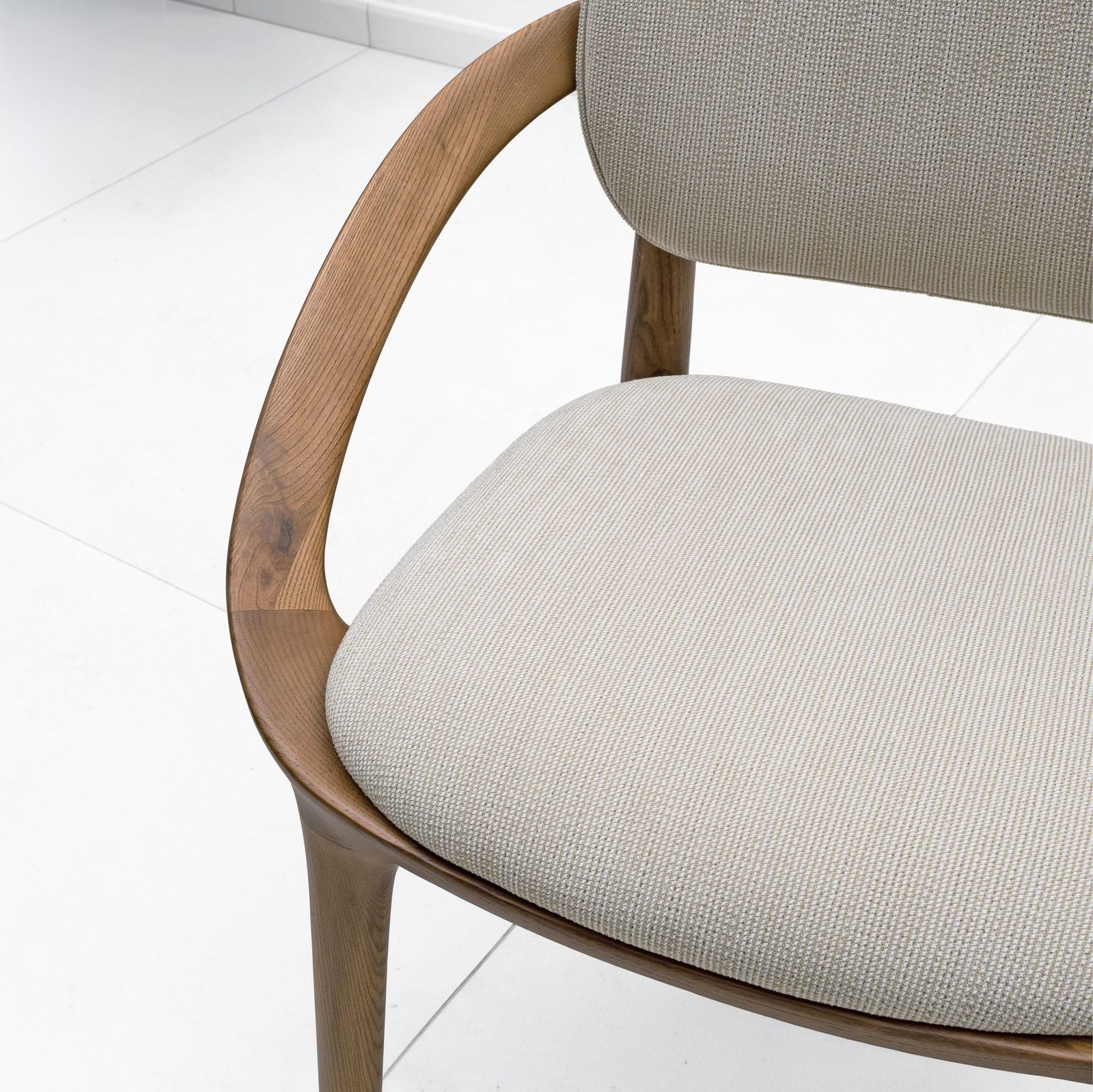Set Of Six Contemporary Italian Dining Chairs With A Sculptural Curved Frame photo buy