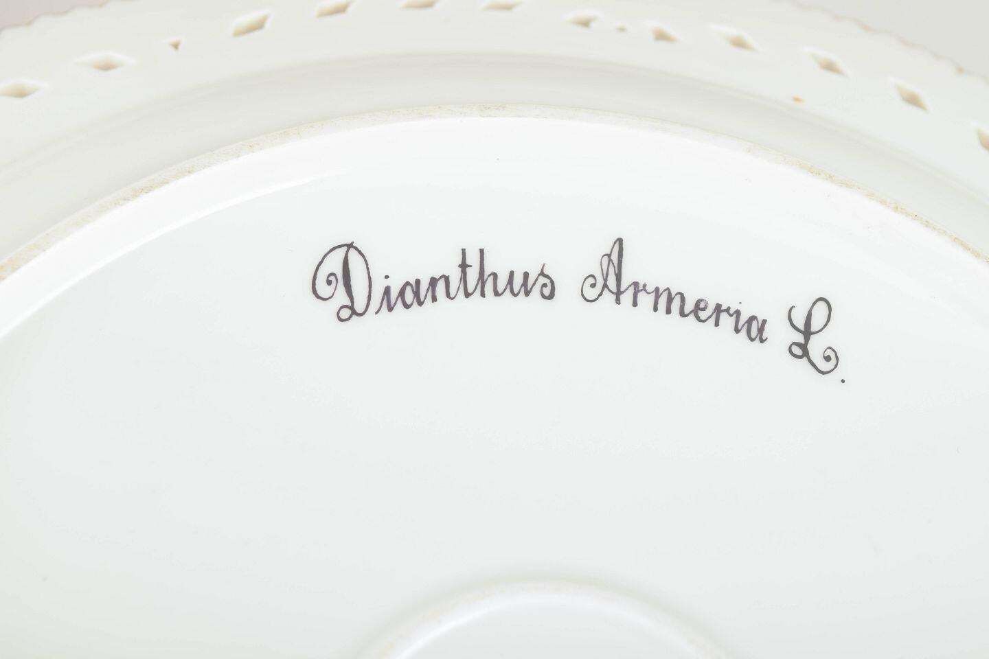 Royal Copenhagen. Zeer groot Flora Danica bord met opengewerkte rand. photo vintage