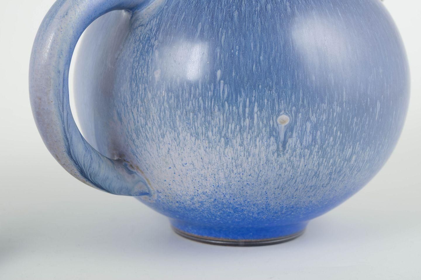 Berndt Friberg, Gustavsberg Studio. Théière rare en grès à glaçure bleue. 1951 photo Décoration