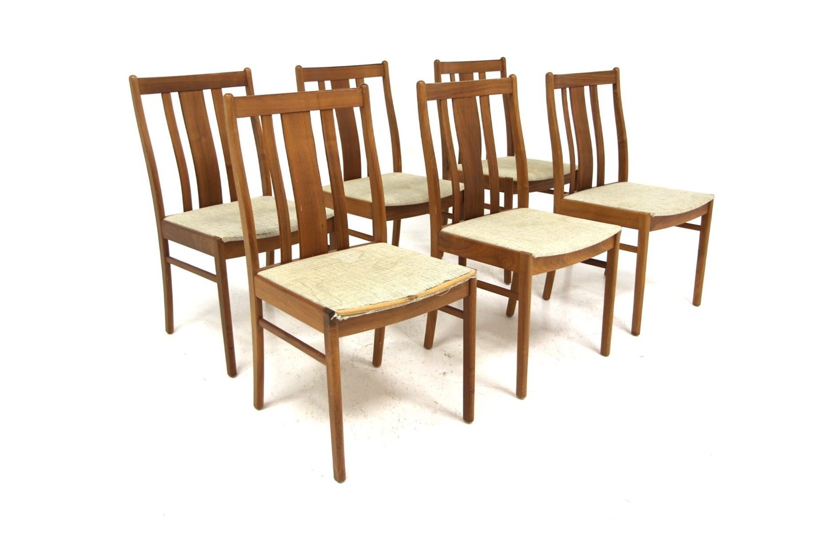 Scandinavian Walnut Chairs, Sweden, 1960, Set Of 6 photo for sale