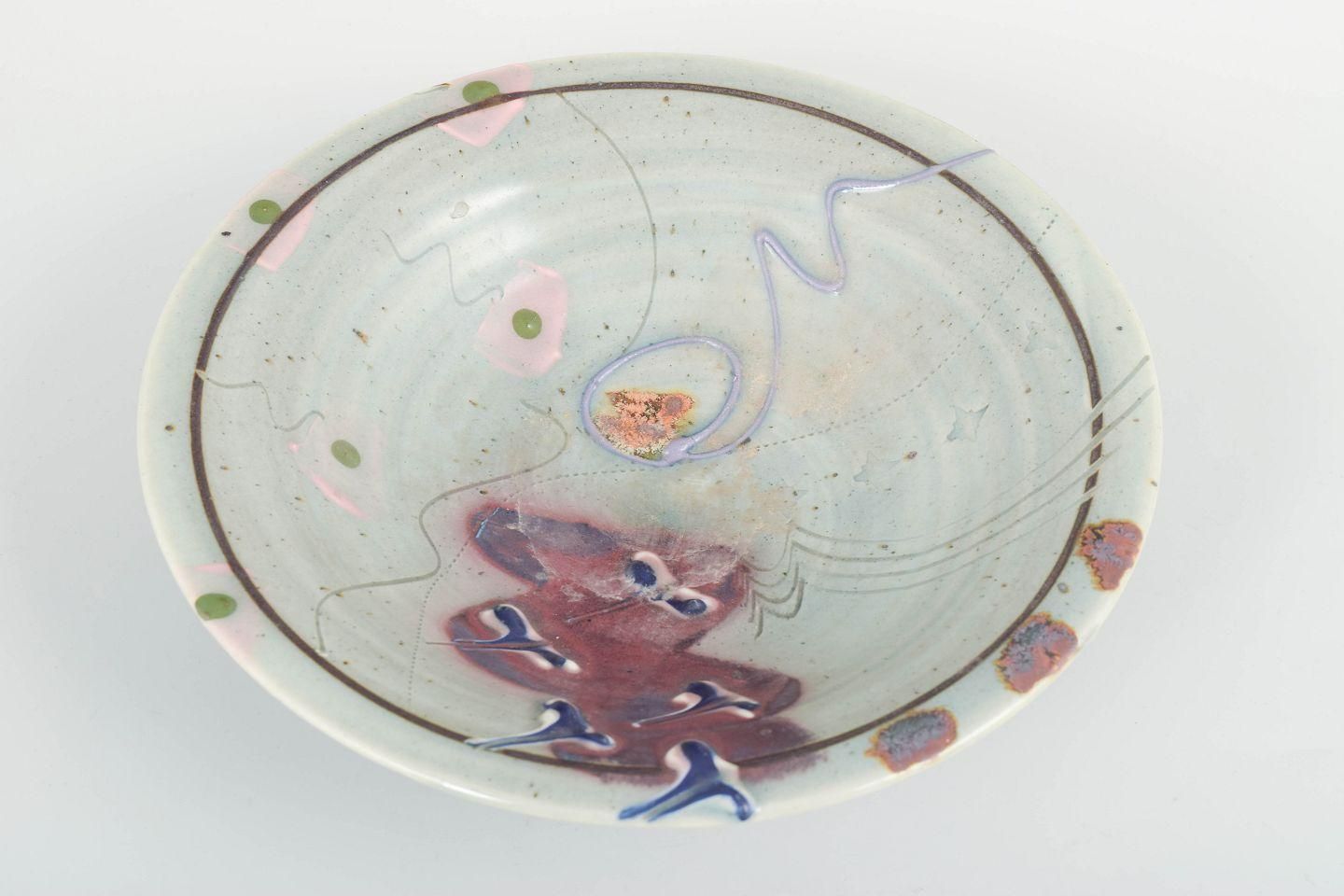 Bol en céramique Jepson Pottery à décor abstrait, États-Unis, milieu du XXe siècle photo furniture