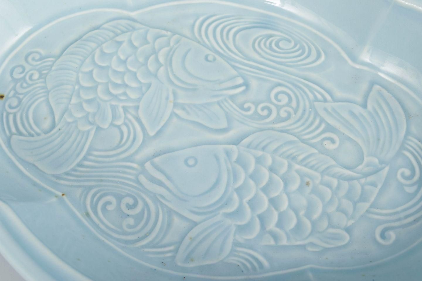 Jepson Pottery, USA. Uniek Schaal in Chinese Geïnspireerde Stijl. Midden 20e Eeuw. photo for sale