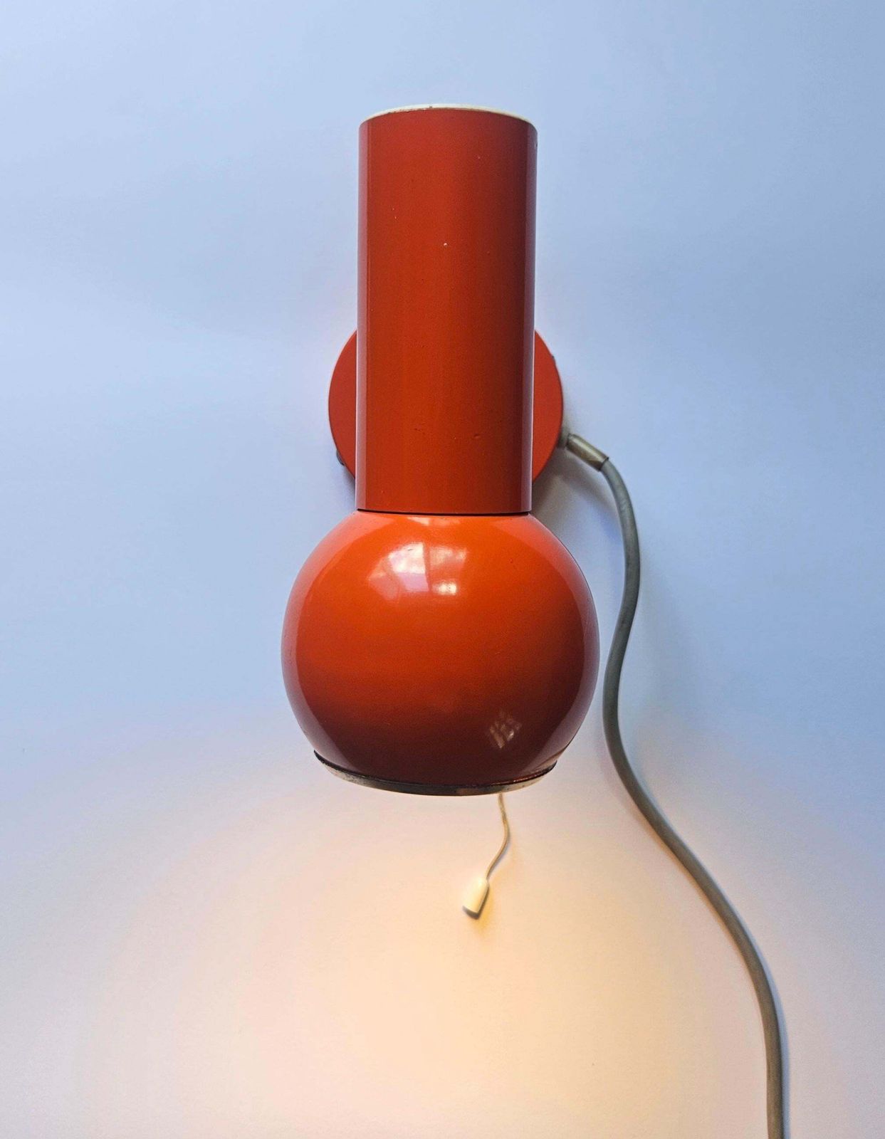 Very Rare Midcentury Wall Lamp, Space Age, Italy, 1970s photo vinterior