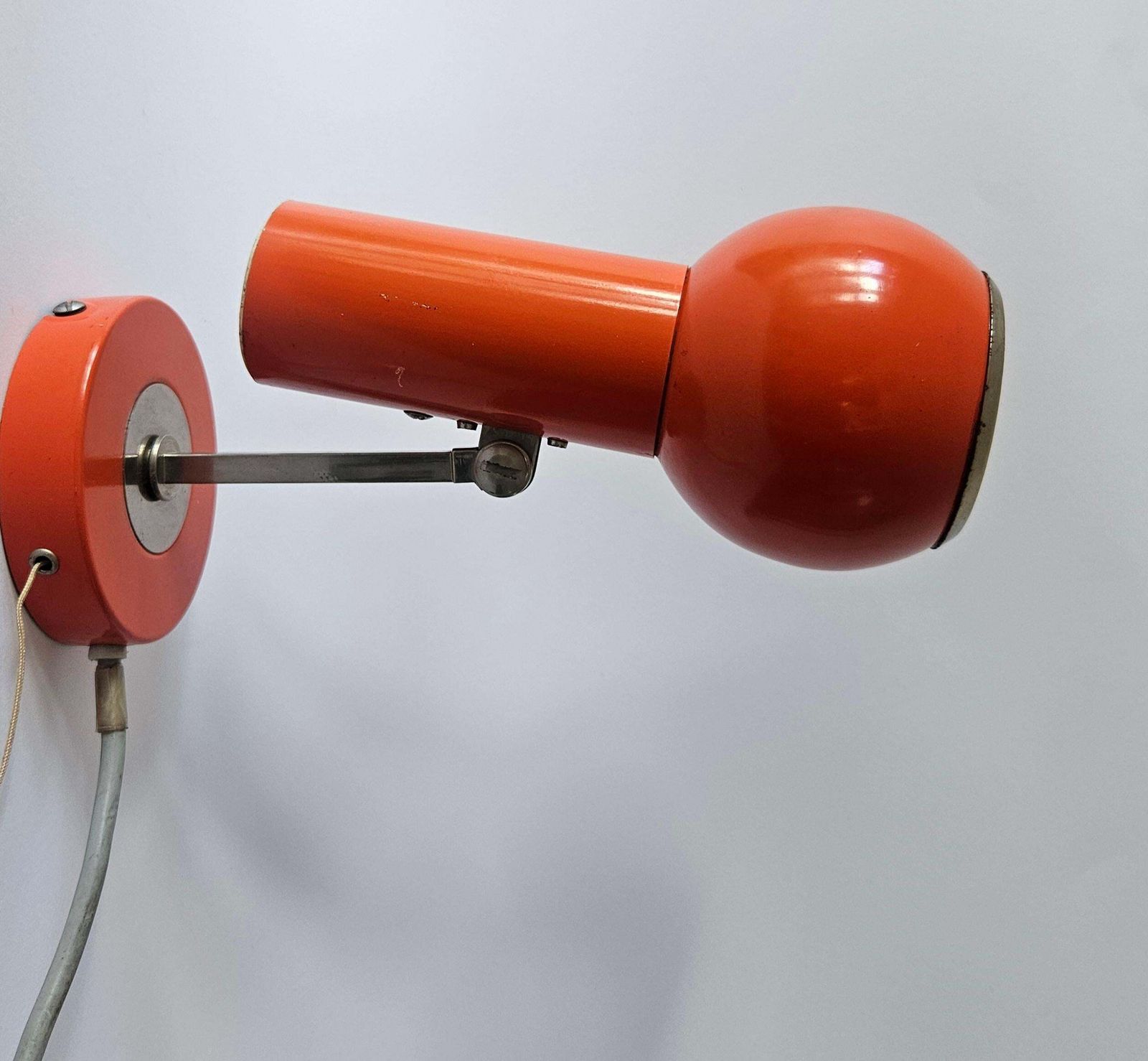 279.0 Very Rare Midcentury Wall Lamp, Space Age, Italy, 1970s photo