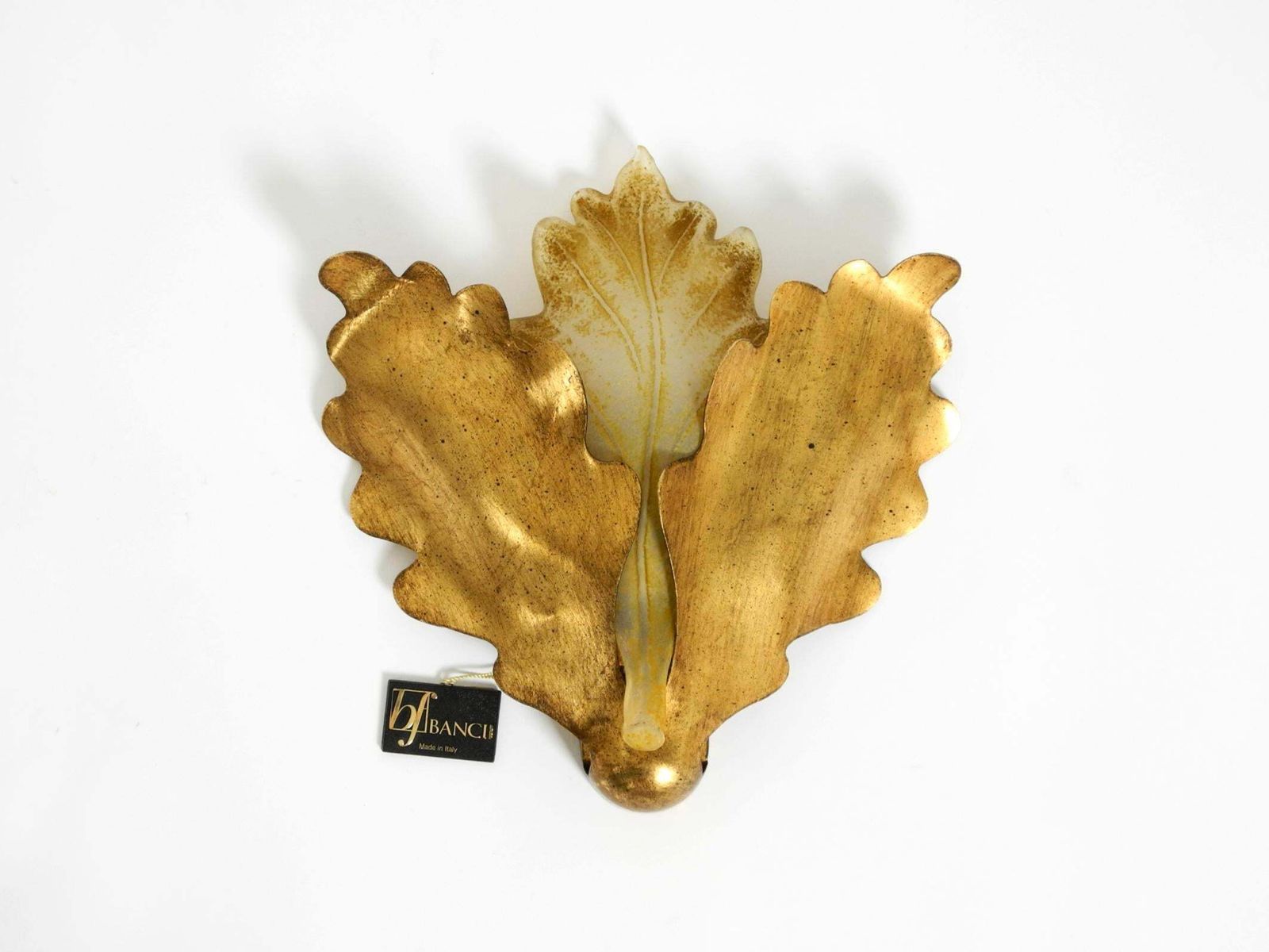 Beautiful, Rare Gold Plated Glass And Metal Wall Lamp By Banci Firenze, Italy photo furniture