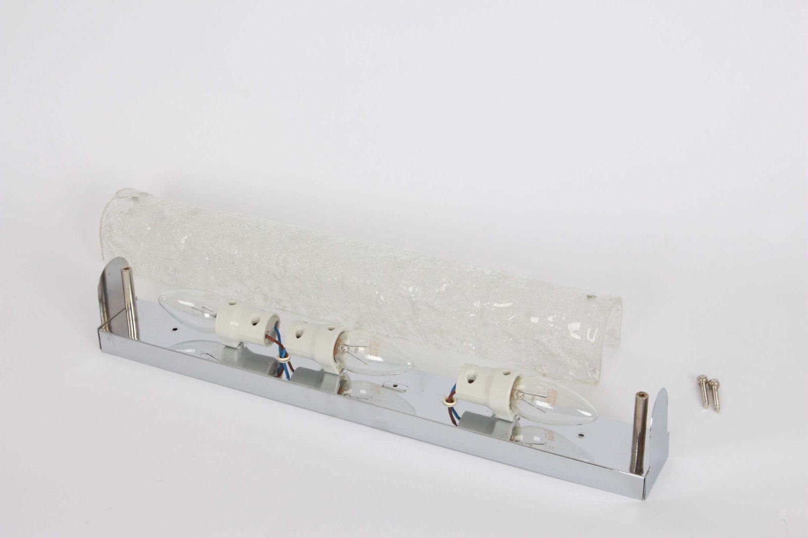 1 Of 3 Pairs Large Murano Glass Sconces Modernist Wall Fixtures, Germany, 1960s photo vintage