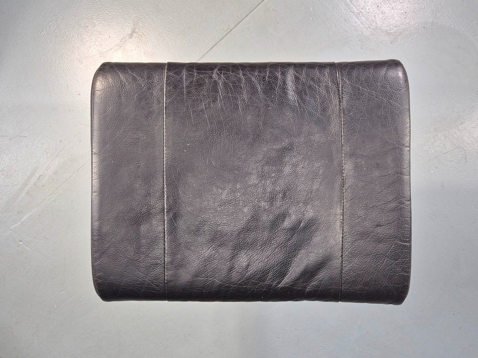 Vintage Danish Swivel Footstool Black Leather 1980s Retro Mcm  Eb12567 photo Furniture