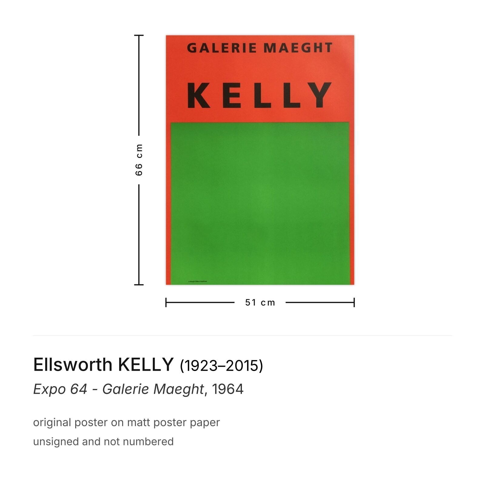 Ellsworth Kelly Poster Expo 64 Galerie Maeght photo furniture