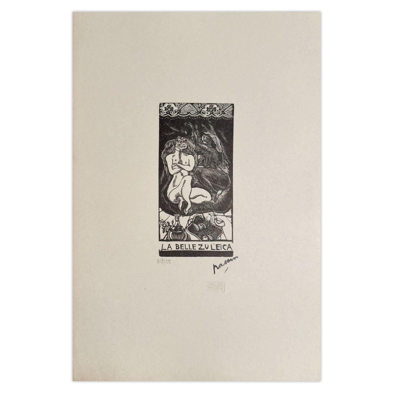 Jules Pascin Woodcut La Belle Zuleica 1989
