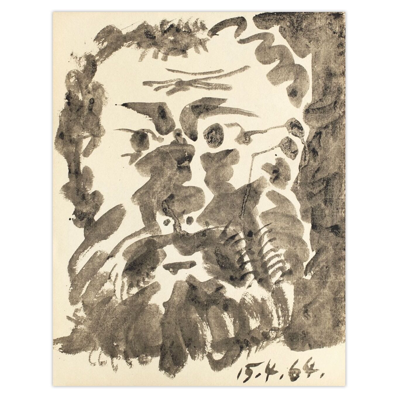 Pablo Picasso Lithografie Portret 1964