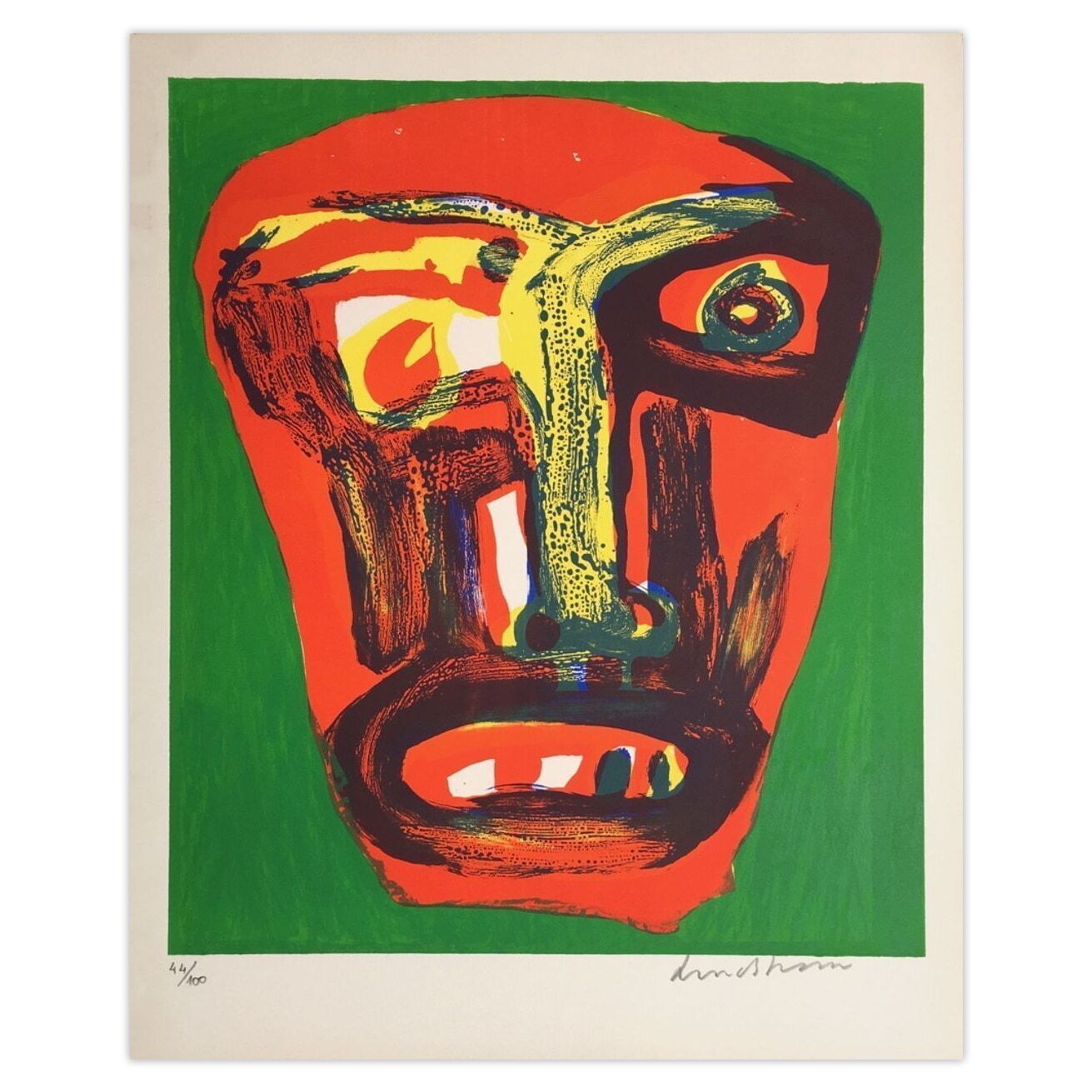 Bengt Lindstrom Gesigneerde Lithografie Dent Blanche 1978
